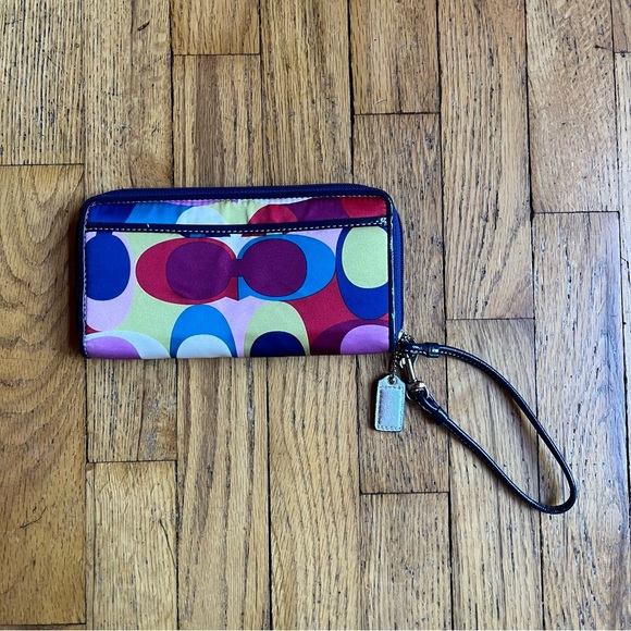 Coach Satin Colorful Wristlet Wallet - Picture 2 of 7
